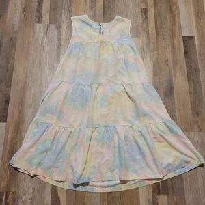 Vintage At Home Wear Women's Pink Floral Summer Dress Sleeveless House Coat